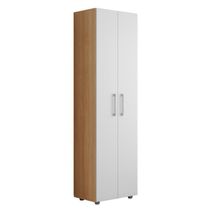 Armário Multiuso Organizador 2 Portas Sabrina 60cm Amêndoa/Branco