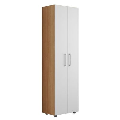 Armário Multiuso Organizador 2 Portas Sabrina 60cm Amêndoa/Branco