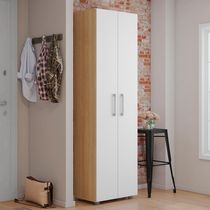 Armário Multiuso Organizador 2 Portas Sabrina 60cm Amêndoa/Branco