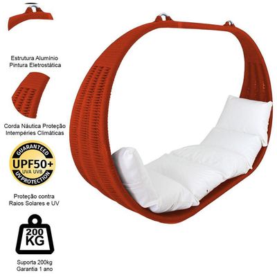 Big Balanço Suspenso Corda Náutica Tailândia Trama Original Terra Cota
