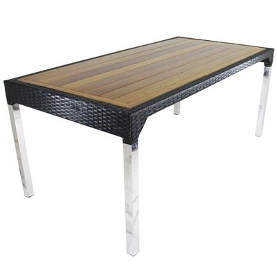 8 Cadeiras Cannes E Mesa Retangular Com Tampo Trama Original Cappuccino