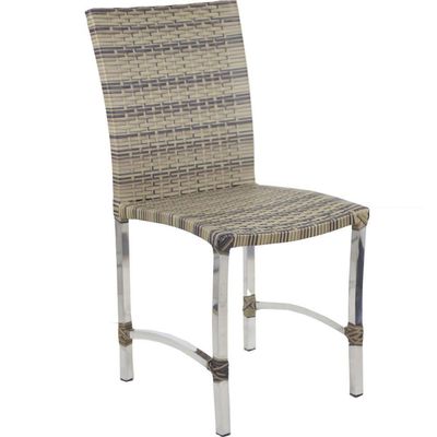 8 Cadeiras Cannes E Mesa Retangular Com Tampo Trama Original Cappuccino