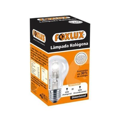 Lâmpada Halógena Clássica 42w 220v Foxlux