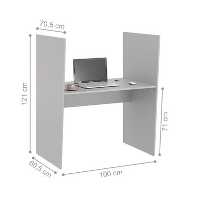Balcao De Atendimento 1 Lugar Mixer Cinza