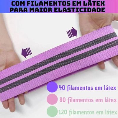 Kit 3 Faixas Elásticas De Exercício Hip Resistance Bands