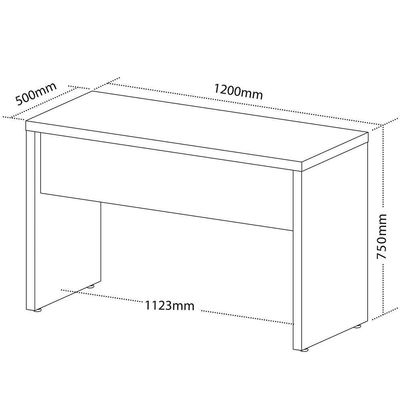 Mesa Escrivaninha Para Escritório Loke Olmo/branco