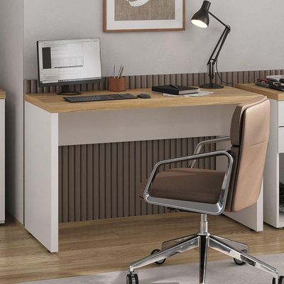 Mesa Escrivaninha Para Escritório Loke Olmo/branco