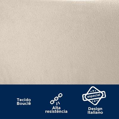 Conjunto 4 Cadeiras Lavínia Bouclê Bege/aço Champanhe - Salaone Bouclê Bege/aço Champanhe