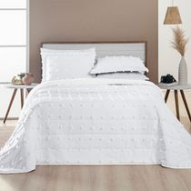 Cobre Leito King Poppy Micropercal 300 Fios 3 Peças - Branco