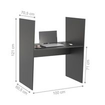 Balcao De Atendimento 1 Lugar Mixer Preto Onix