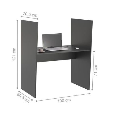 Balcao De Atendimento 1 Lugar Mixer Preto Onix