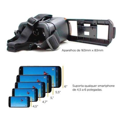 Óculos Vr Box Realidade Virtual 3d Com Controle Remoto