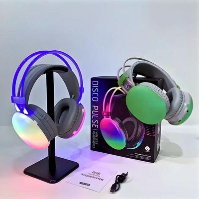 Fone De Ouvido Verde Sem Fio Bluetooth Led Rgb Recarregável