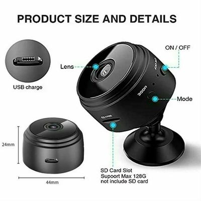 Mini Câmera Espiã A9 Wifi Com Sensor E Visão Noturna