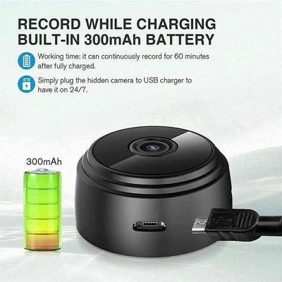 Mini Câmera Espiã A9 Wifi Com Sensor E Visão Noturna