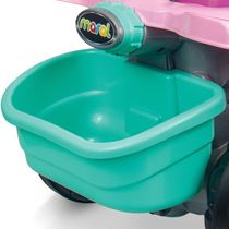 Quadriciclo Infantil Verde Com Rosa Com Haste Acento Pedal