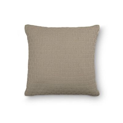 Capa De Almofada Decorativa Tricot Golden Com Zíper Amêndoa