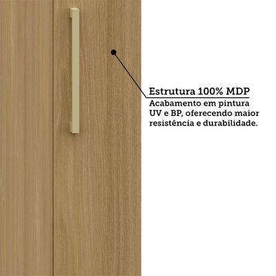 Balcão De Cozinha 20cm 1 Pt Elegance Luciane Móveis Freijó/freijó Brasil