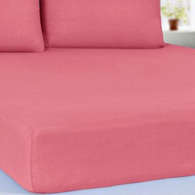 Jogo De Cama Queen Serena 3 Pçs Malha 100% Algodão 158x198x30cm Goiaba