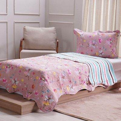 Kit Colcha Casal Ultra Lisse Kids New Rolinho 210x230cm Fairy Tale