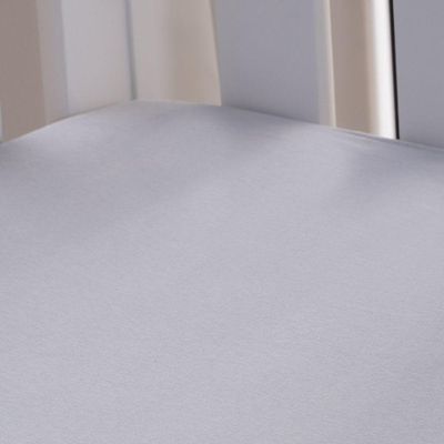 Lençol De Berço Com Elástico Malha 100% Algodão 125g-m² 70x130x15cm Cinza