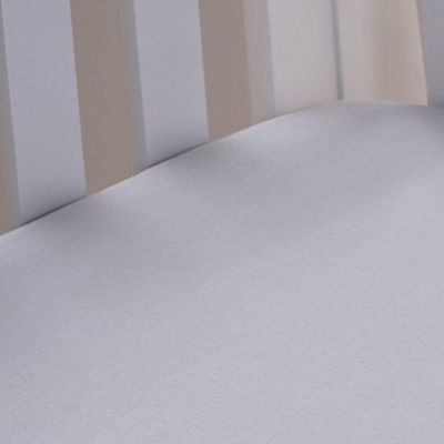 Lençol De Berço Com Elástico Malha 100% Algodão 125g-m² 70x130x15cm Cinza