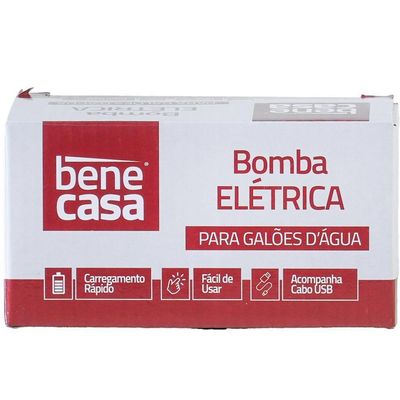 Bomba Elétrica Para Galões D'água Usb 12,8x6cm Branco