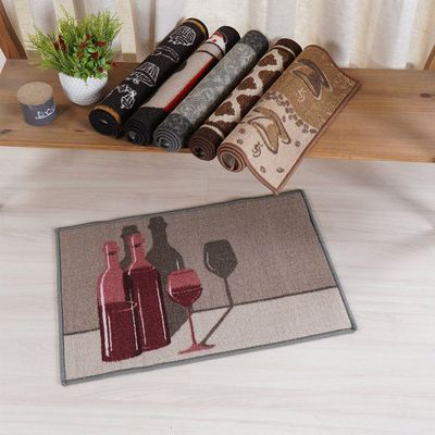 Tapete De Cozinha Colori Antiderrapante 40x60cm Wine