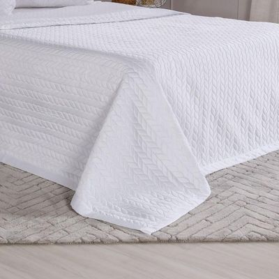 Kit Colcha Casal Satinatta Cetim Toque Pele De Pessego 220x240cm Branco