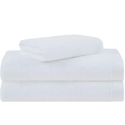 Kit Toalha Hotelaria Banho Rosto E Piso 380g-m² Algodão Branco