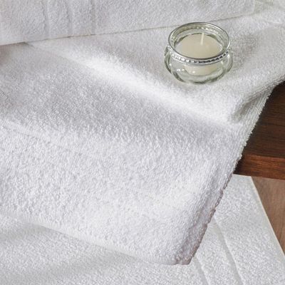 Kit Toalha Hotelaria Banho Rosto E Piso 380g-m² Algodão Branco