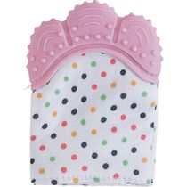 Mordedor Luvinha Para Bebê Silicone E Poliéster Rosa
