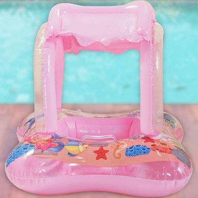Boia Infantil Com Protetor Solar Para Criança 65x65cm Rosa