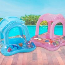 Boia Infantil Com Protetor Solar Para Criança 65x65cm Rosa