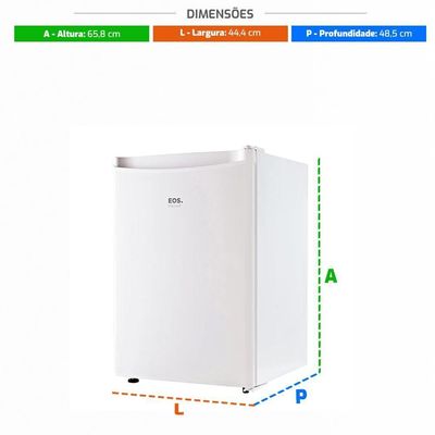 Frigobar Mini Refrigerador Eos Doméstico Ice Compact 71L EFB81 Branco 110V
