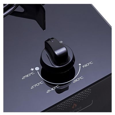 Fogão De Piso Atlas 5 Bocas Monaco Top Glass Mesa De Vidro Preto Bivolt