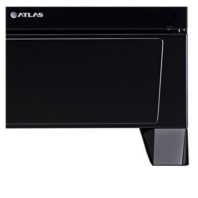 Fogão De Piso Atlas 5 Bocas Monaco Top Glass Mesa De Vidro Preto Bivolt