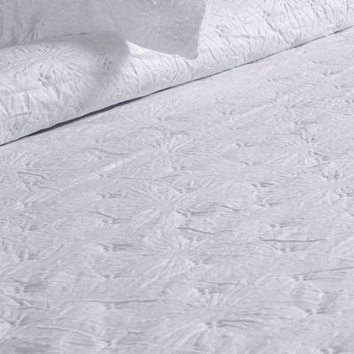 Kit Colcha Queen Sensatti 3d Embossed 240x260cm Branco