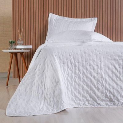 Kit Colcha King Sensatti 3d Embossed 260x280cm Branco