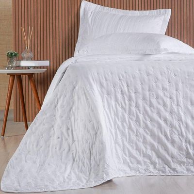 Kit Colcha Queen Sensatti 3d Embossed 240x260cm Branco