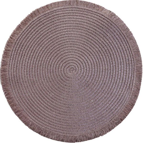 Lugar Americano Redondo Franja 38cm Mauve