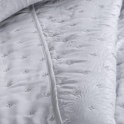 Kit Colcha Casal Sensatti 3d Embossed 220x240cm Cinza Fog