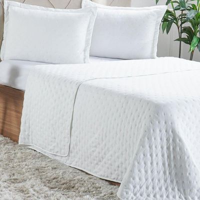 Kit Colcha Queen Miraggio New Soft 240x260cm Branco