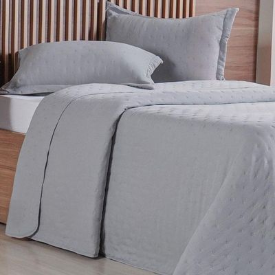 Kit Colcha Casal Miraggio New Soft 220x240cm Platina