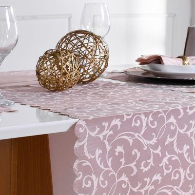 Trilho De Mesa Jacquard Impermeável 40x140 Areia