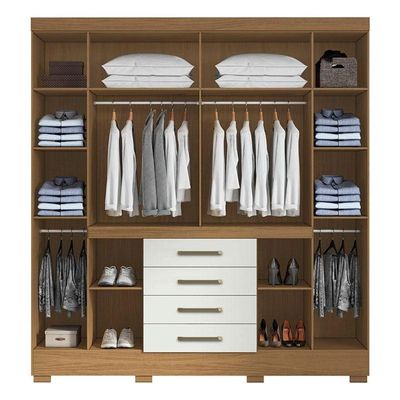 Cômoda Milão E Guarda Roupa Casal Nápole 2045149 Atacama Off White - Aramóveis