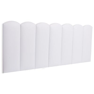 Cabeceira Casal Kit 7 Placas Modelo Nuvem - Courino Branco