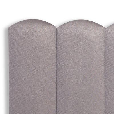 Cabeceira King Kit 10 Placas Modelo Nuvem - Suede Cinza
