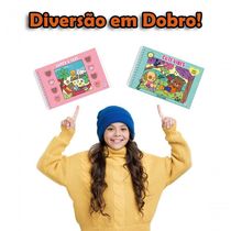Kit 2 Livros De Colorir Comfy Capa Holográfica Verde E Rosa