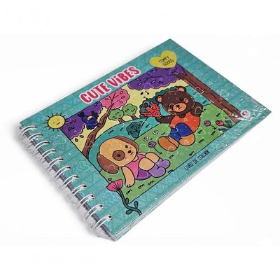 Kit 2 Livros De Colorir Comfy Capa Holográfica Verde E Rosa
